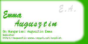 emma augusztin business card